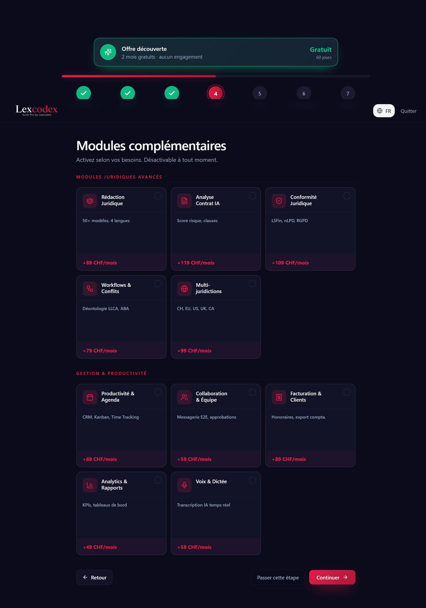 Modules complémentaires