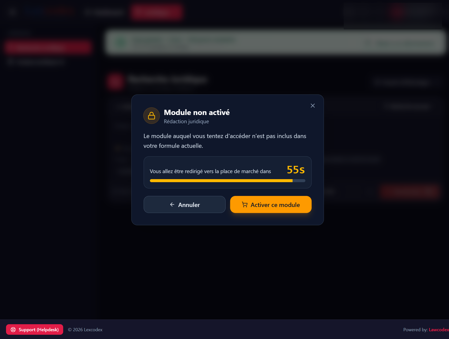 Module non activé