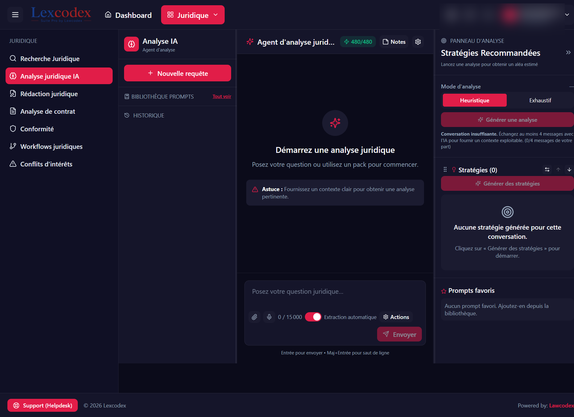 Analyse IA interface